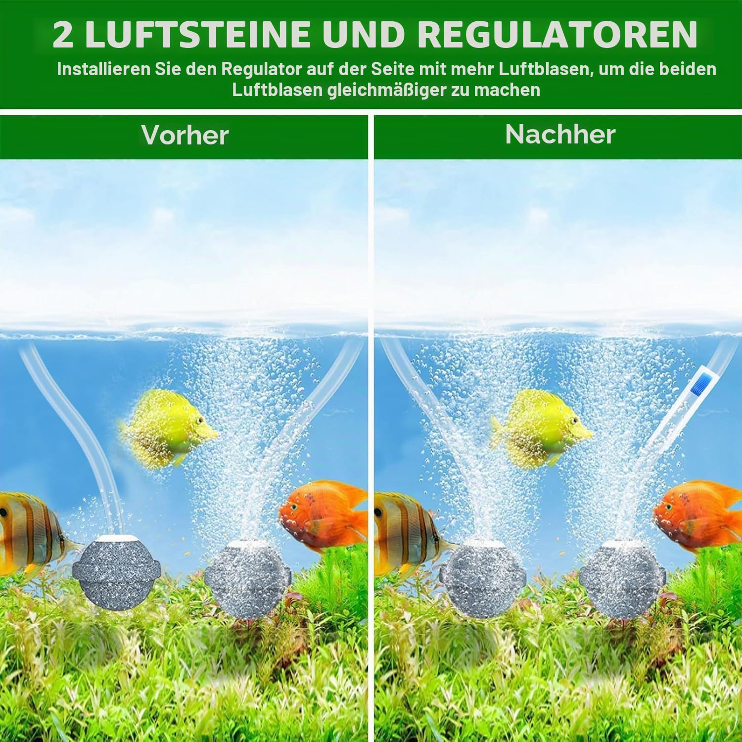 Solar-Belüfter mit Luftpumpe, 3 Modi (18H/36H/72H) – 4 W, 2200 mAh, Blasenregler für kleine Außenbecken
