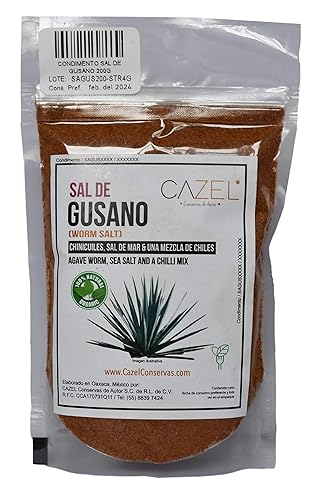 Cazel Sal de Gusano - Sal de gusano de agave 7.05oz, 7 onzas