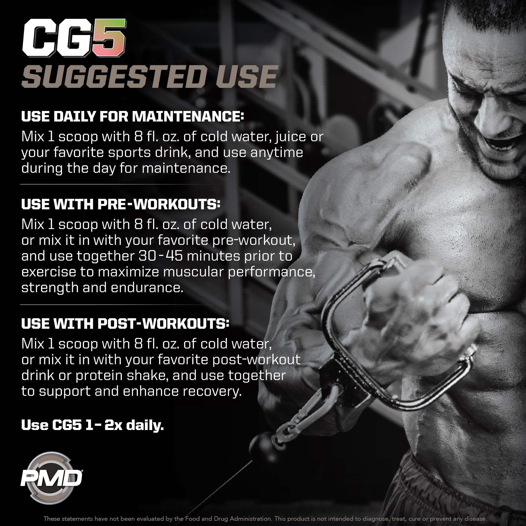 PMD CG5 Creatine & L-Glutamine Powder Strawberry Watermelon - 30 Servings — Amazon image 3