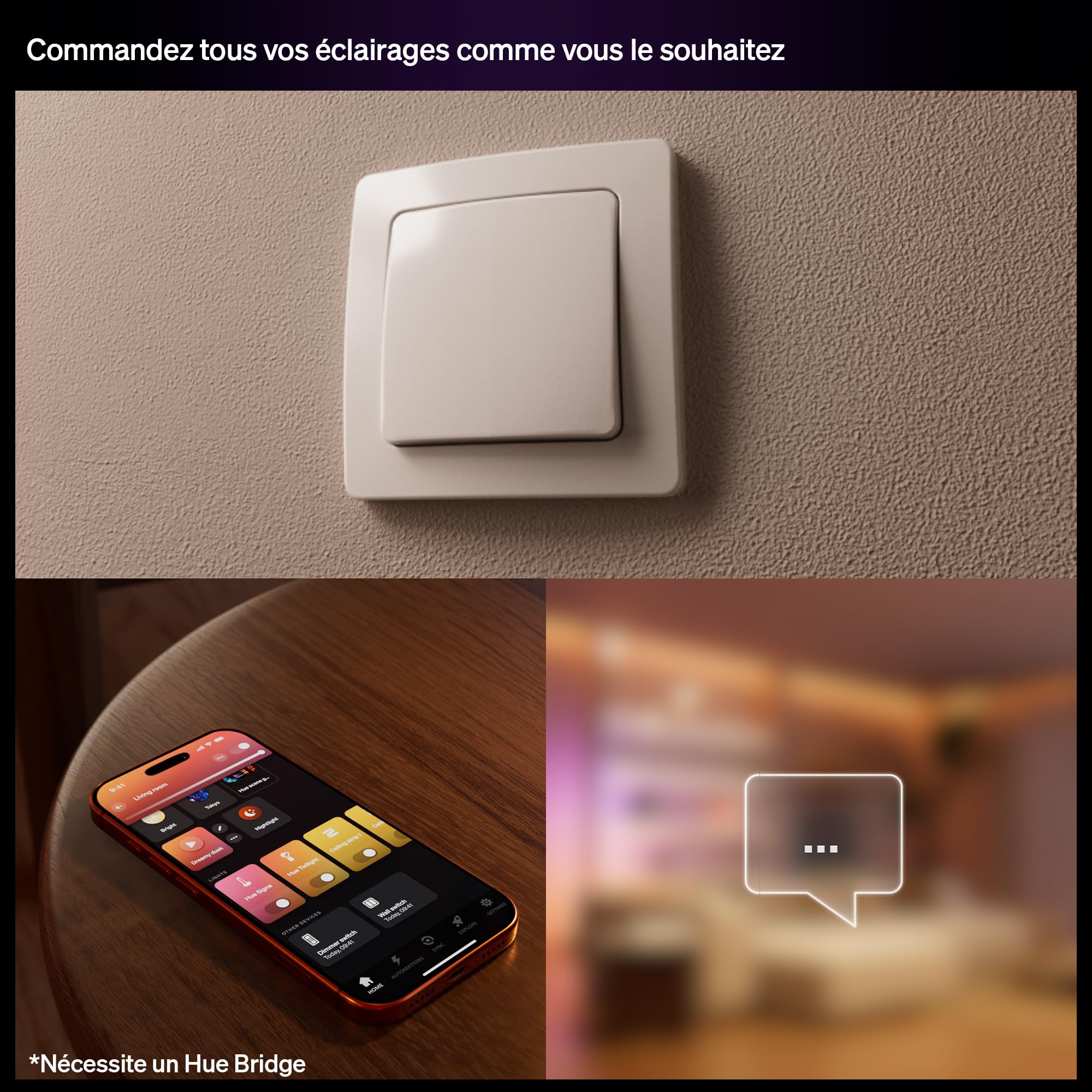 Philips Hue module d'interrupteur filaire, pack de 2