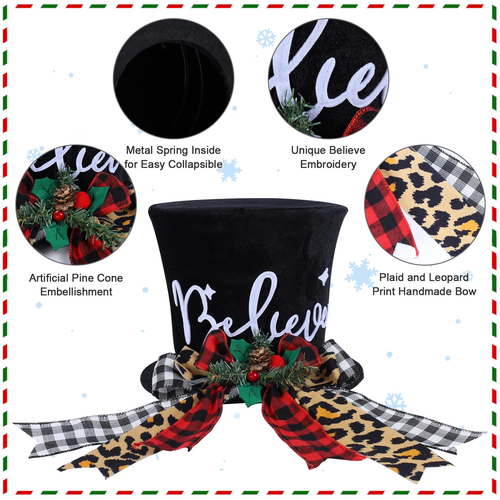 amazon-com-christmas-tree-topper-hat-black-velvet-bowler-derby-hat-topper-with-long-plaid-ribbon-ornament-christmas-snowman-topper-hat-for-home-holiday-tree-decoration-christmas-tree-topper-hat-10-x-8