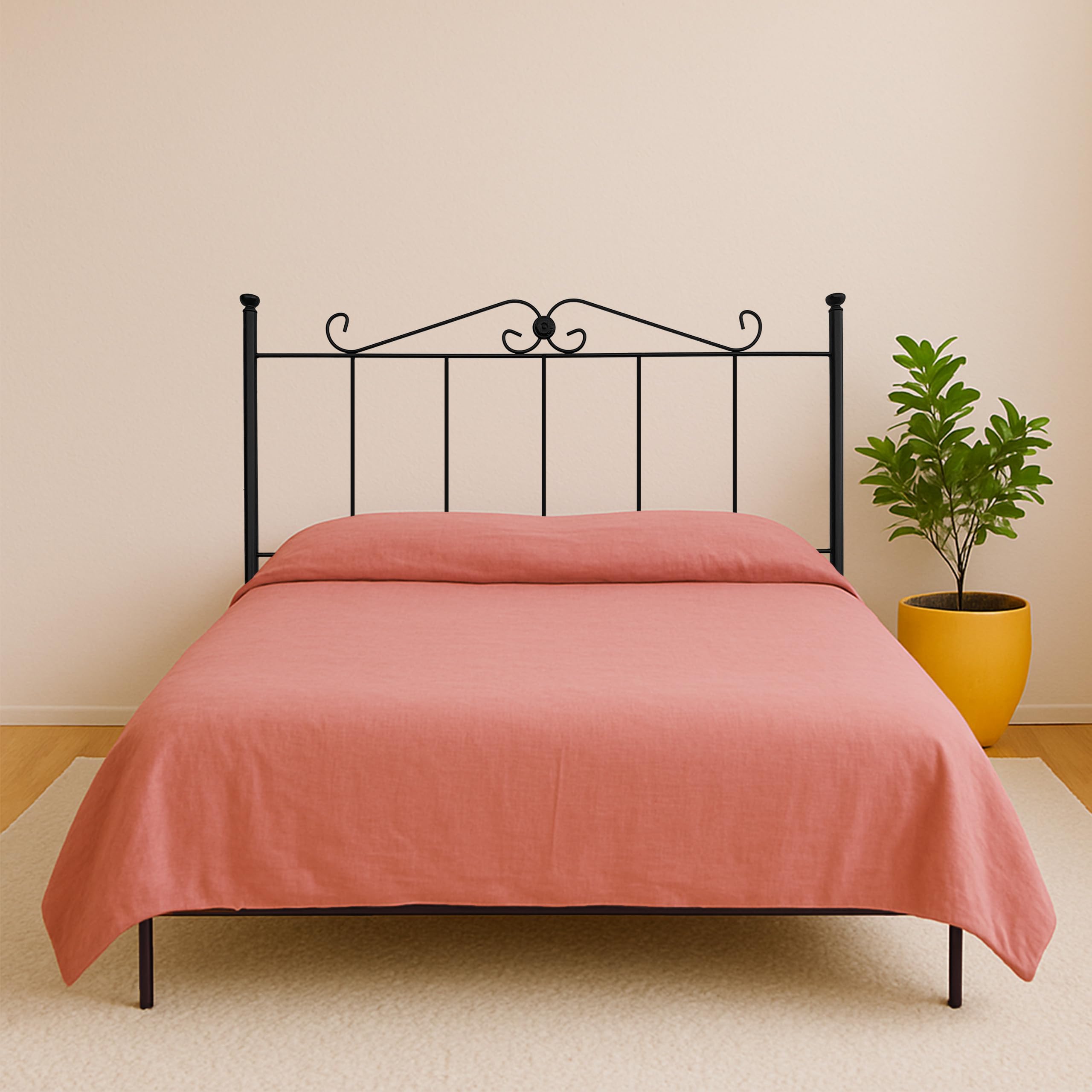 Cabecero Forja Salamanca, Cabezal para Cama, Cabecero, Cama Matrimonio e Individual, Cama De Hierro, Cabezal Forja, Cabecero Juvenil, Hecho En España (Negro, 135 cm)