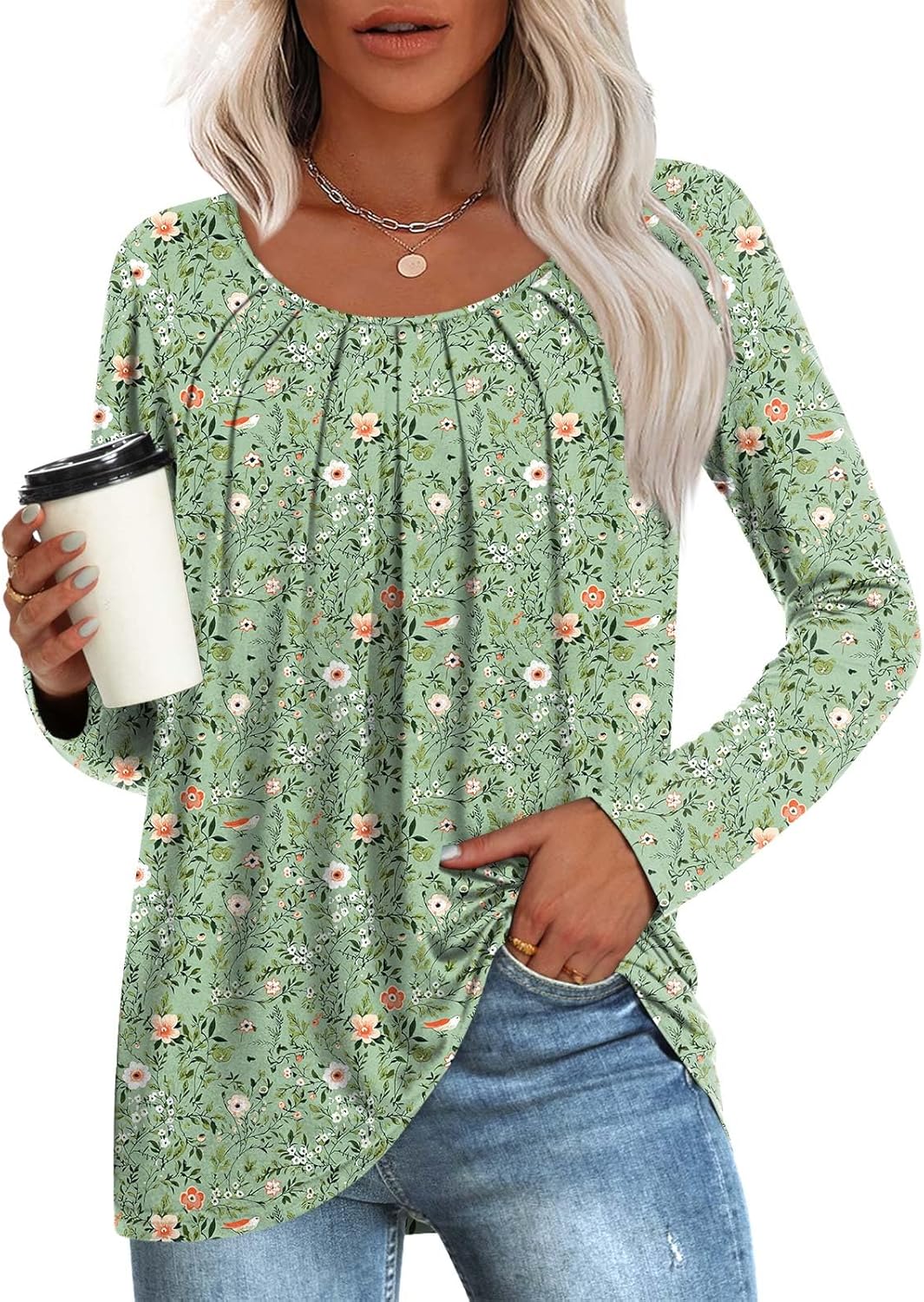 Anymeet Womens Winter Cute Beautiful Tunic Tops Comfy Dressy T-Shirts Basic Blouses