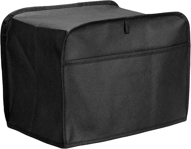 kwmobile Cover Compatible with 2 Slice Toaster - Plastic Case for Bread Toaster Machine- Black