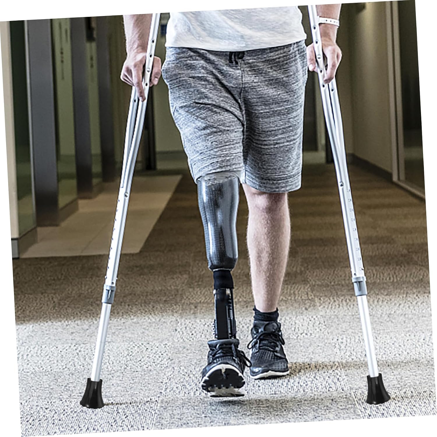 16pcs Non- Crutch Tips Walking Cane Feet for Stability Shock Absorbing Cane Accessories Fits Standard for Seniors and Active Users