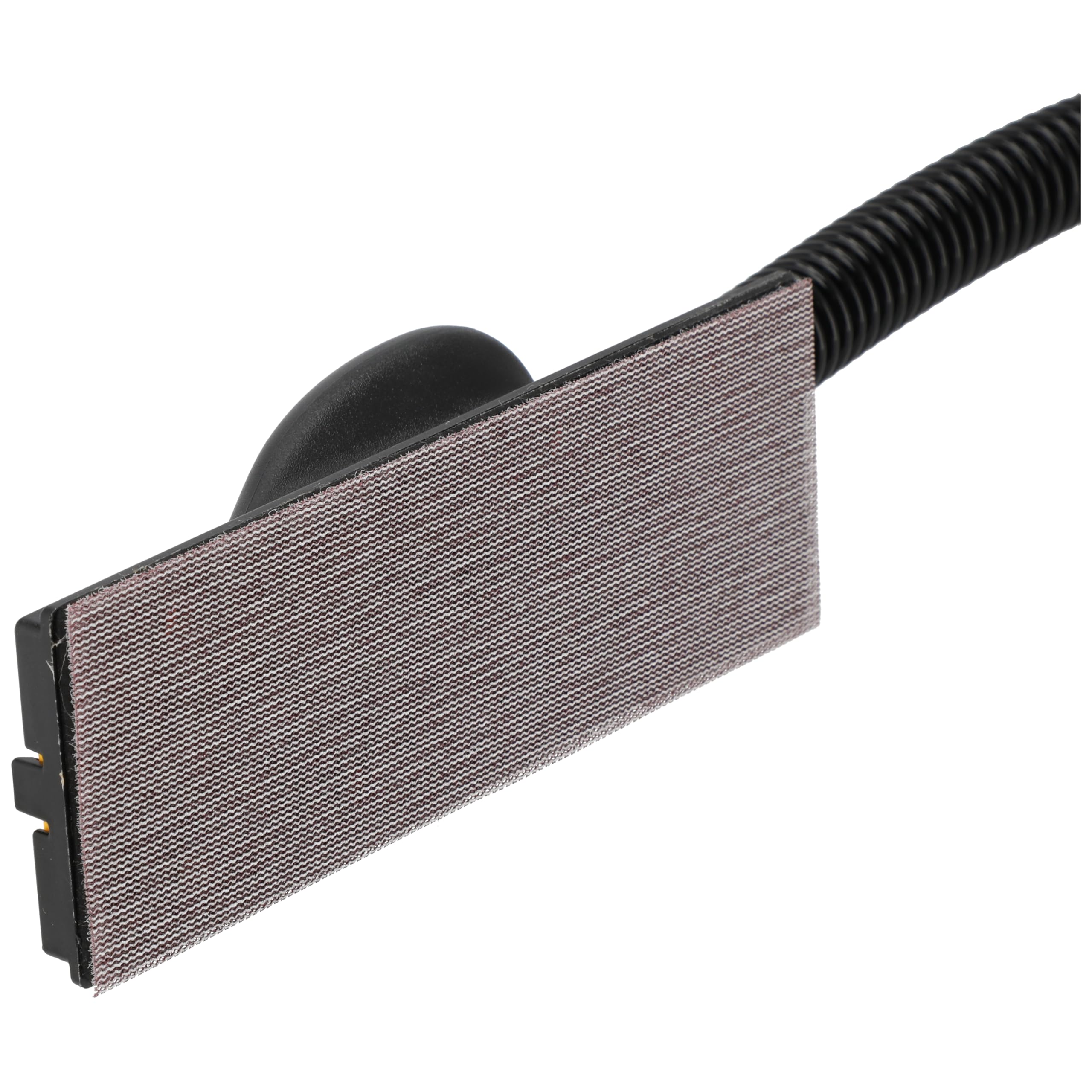 Mirka Handblock Kit/Levigatrice manuale con accessori convessi e concavi/per nastri abrasivi 70x198 mm con fissaggio a velcro + 40 nastri abrasivi Abranet, tubo di aspirazione da 4 m, adattatore