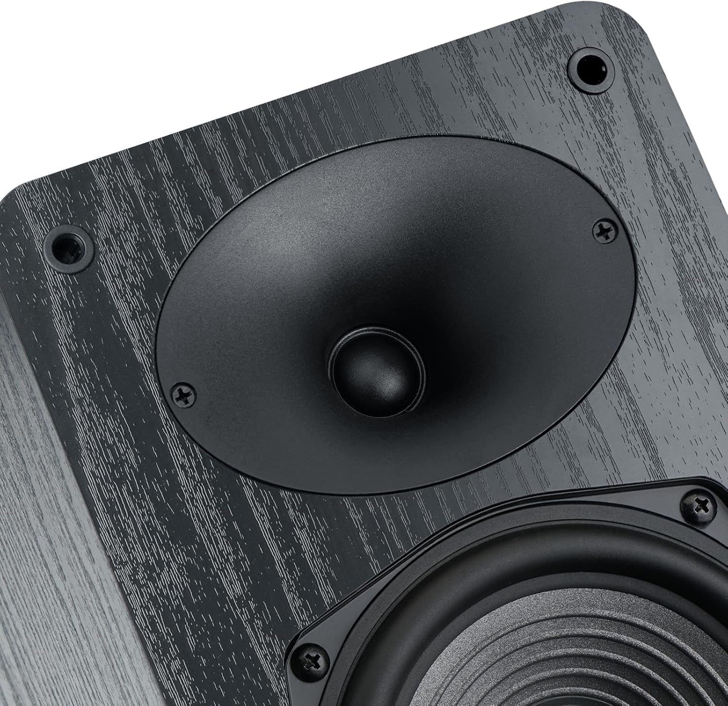 Saiyin Passive Bookshelf Speakers 50W×2 Power, 5.25" Woofer & 20mm Silk Dome Tweeter Stereo Speakers, Enhanced Vocal Clarity, 4 Ω, Passive Speakers for Home Audio, Receiver or Amplifier Required