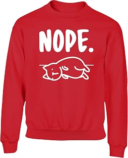 Hippowarehouse Nope - cat Kids Children's Unisex Jumper Sweatshirt Pullover