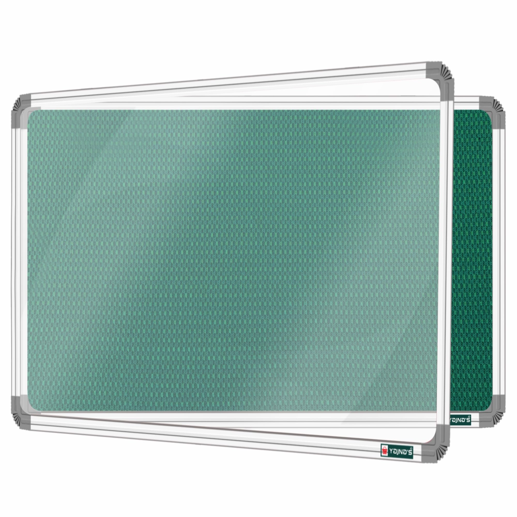 YAJNAS Notice Board 1.5x2 Feet with Acrylic Door/Cover, Bulletin Board, Noticeboard for Study Room, Office, School & College - Lockable, Pin-up Display Board, Soft Board (Green)