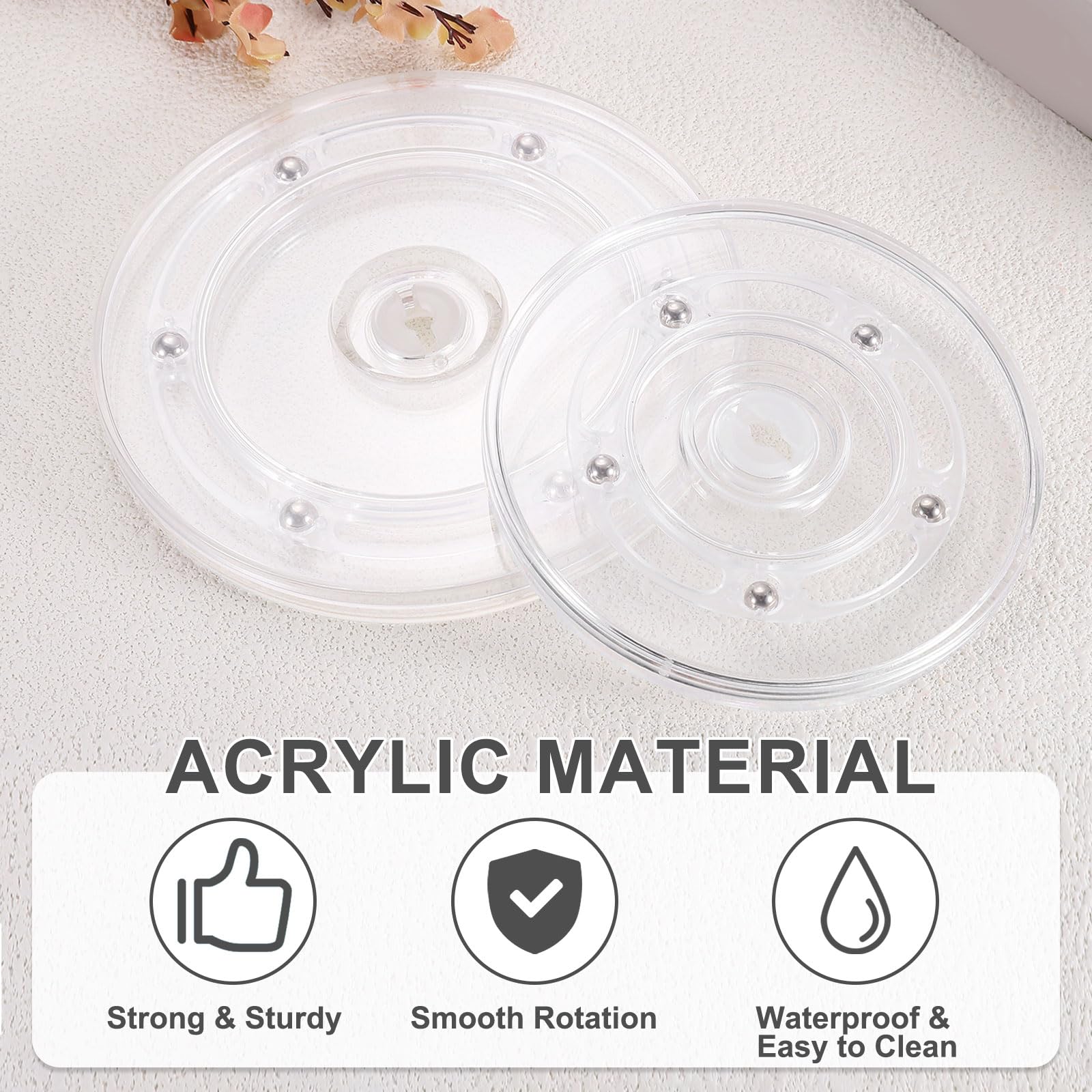 3-tlg Barhocker Drehteller Set - 360° Drehbar Für Stabile Drehstühle