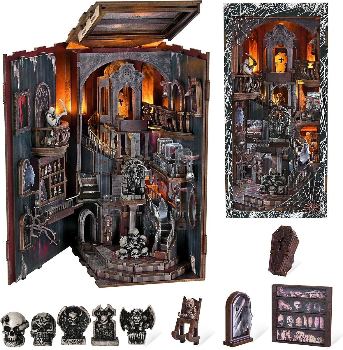 MiniCity Haunting Relics Book Nook Kit para adultos, kit de casa en miniatura DIY