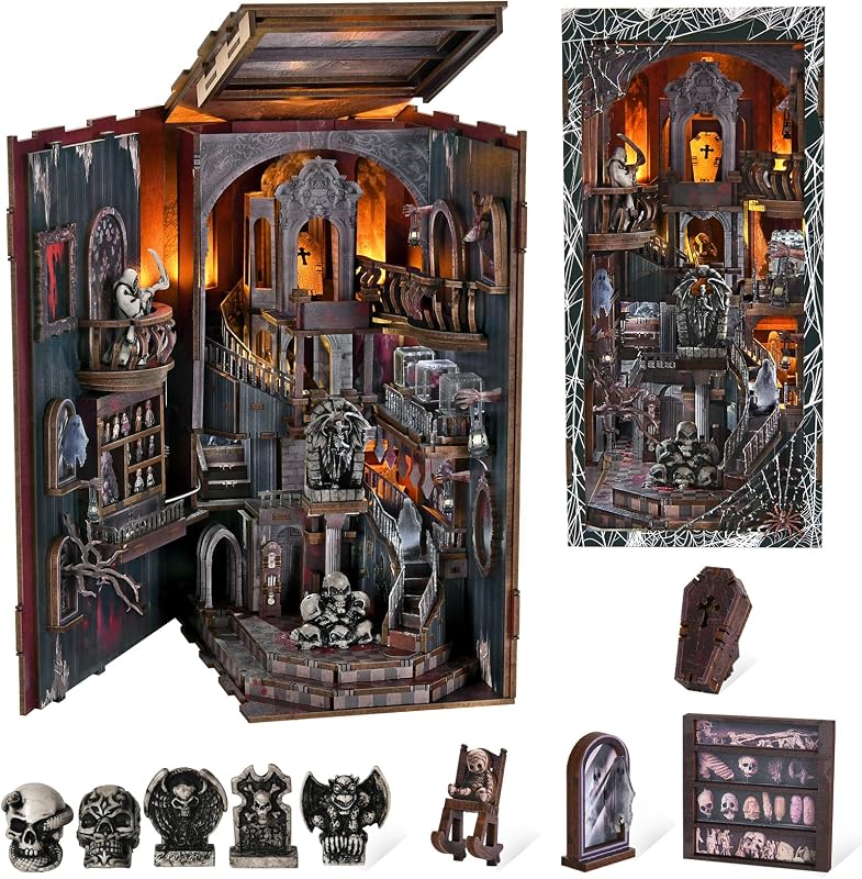 MiniCity Haunting Relics Book Nook Kit para adultos, kit de casa en miniatura DIY