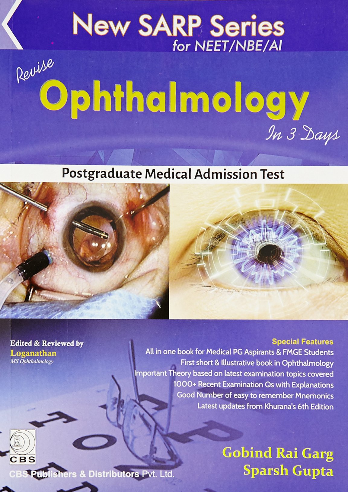 New SARP Series - Ophthalmology (for NEET/NBE/AI-Postgraduate Medical Admission Test) [Paperback] [Jan 01, 2016] Gobind Rai Garg / Sparsh Gupta