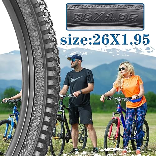 Miniatura 7 de SIMEIQI Paquete de 2 neumáticos y tubos de bicicleta de 2624 pulgadas27.5 x 1.95 pulgadas, 20 x 2.125 pulgadas, 26 x 2.1 pulgadas, 26 x 2.1