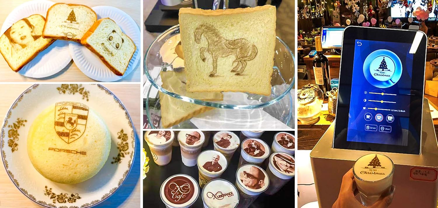 Food-grade Coffee Latte Art Barista Printer Digital Inkjet Cake Desserts Decoration Maker with a Camera