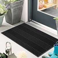 Vista 1 de Tapete para puerta delantera interior y exterior, tapete resistente de 16 x 32 pulgadas para entrada, tapete absorbente de bajo perfil de bienvenida