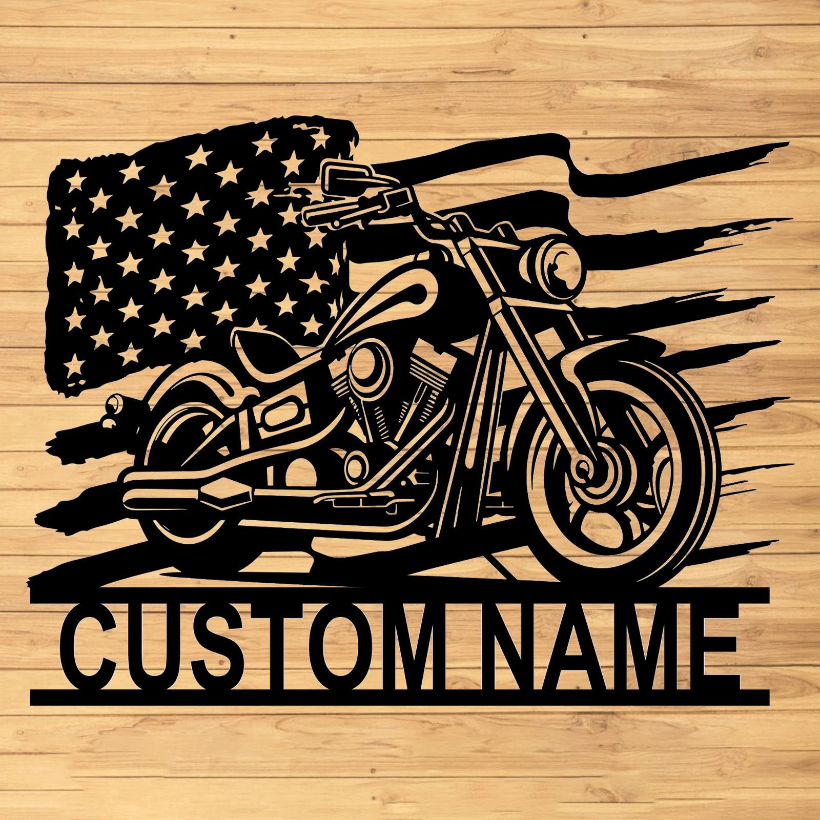 Custom Motorcycle Wall Signs - Personalized Metal Wall Art - Motorcycle Name Sign - Garage & Housewarming Gift For Biker
