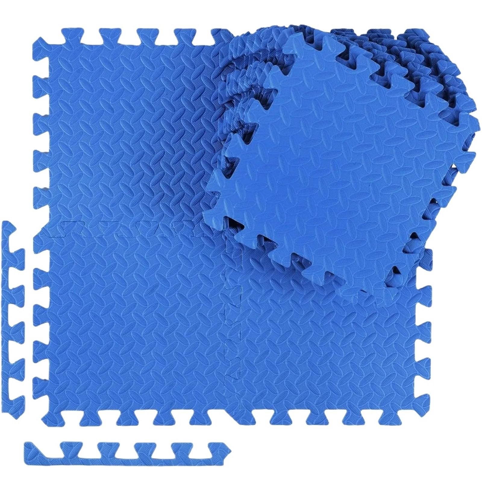 Alfombrillas de Espuma EVA entrelazadas, baldosas Antideslizantes Impermeables for Gimnasio, habitación, Entrenamiento en casa, Estera Deportiva, Rompecabezas, 8 Uds para Gimnasio(Blue)