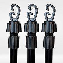 BPIL 3x Heavy Duty Metal Telescopic Extendable Home Garden Washing Line Clothes Laundry Support Pole Props Outdoor Indoor Airer Rope String Extenedable from 1.3 to 2.6M (3 PROPS)