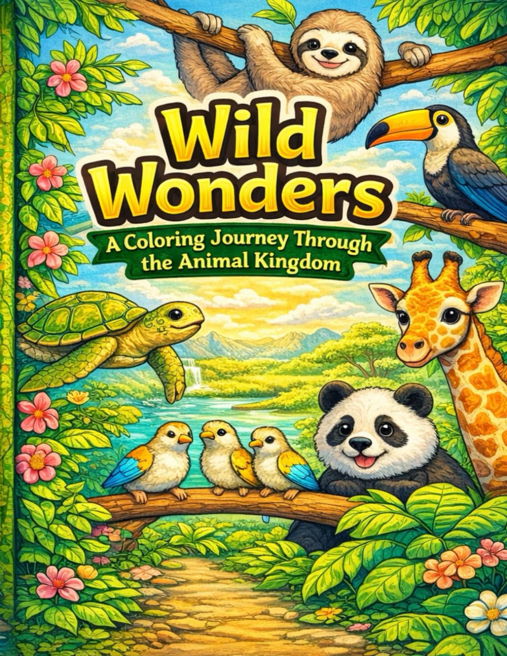 "Wild Wonders: A Coloring Journey Through the Animal Kingdom": A Coloring Journey