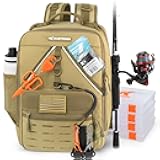 KastKing KarryAll Fishing Tackle Backpack with Rod Holder 4 Tackle Boxes,40/26L Tackle Bag Storage Fishing Gear and Equipment