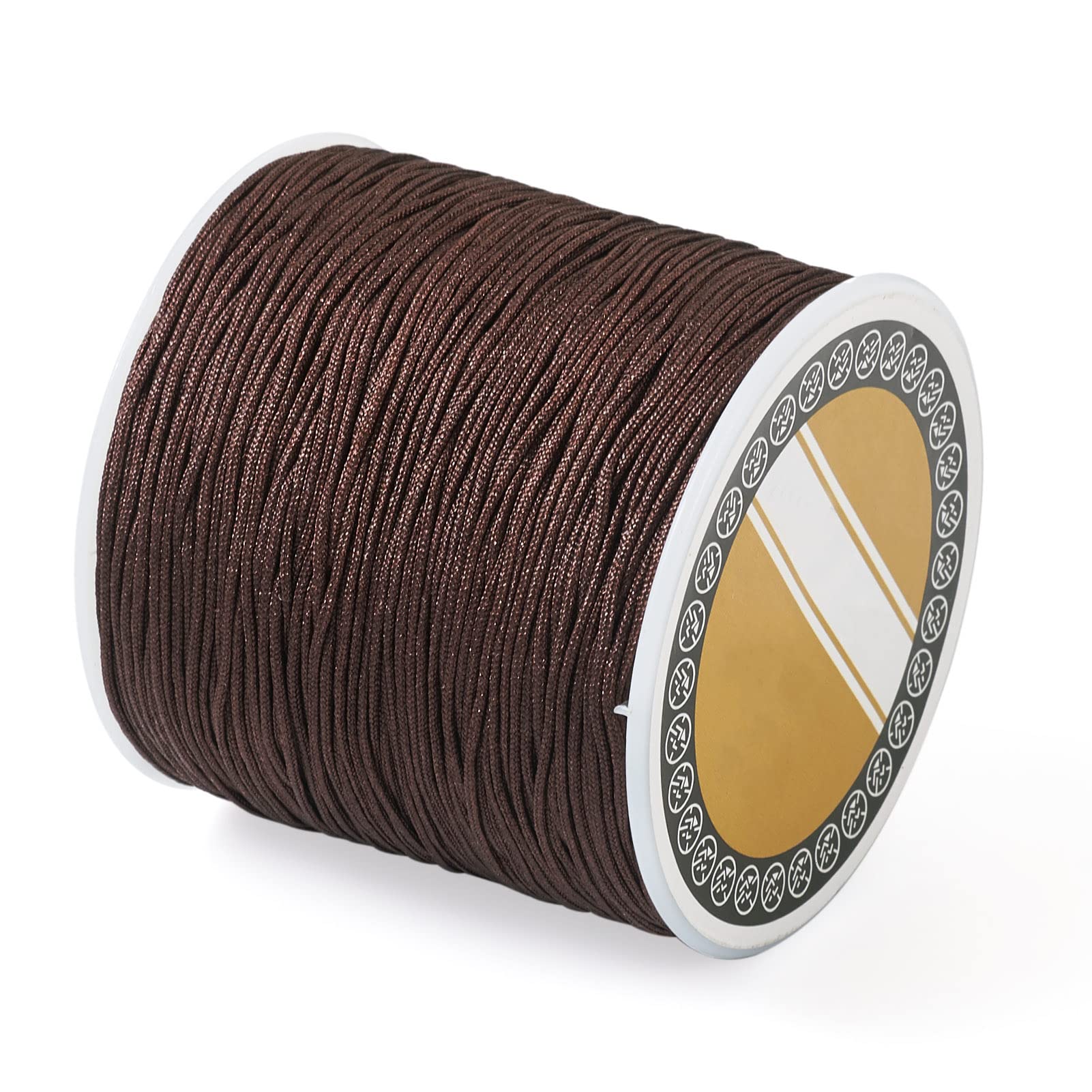 Fil nylon kumihimo anti-effilochage marron 0.8 mm pour réparer et créer