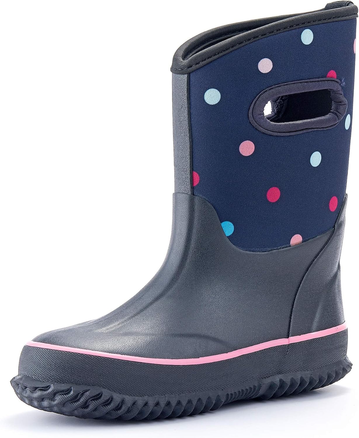 ALLENSKY Kids Neoprene Rain Boots 