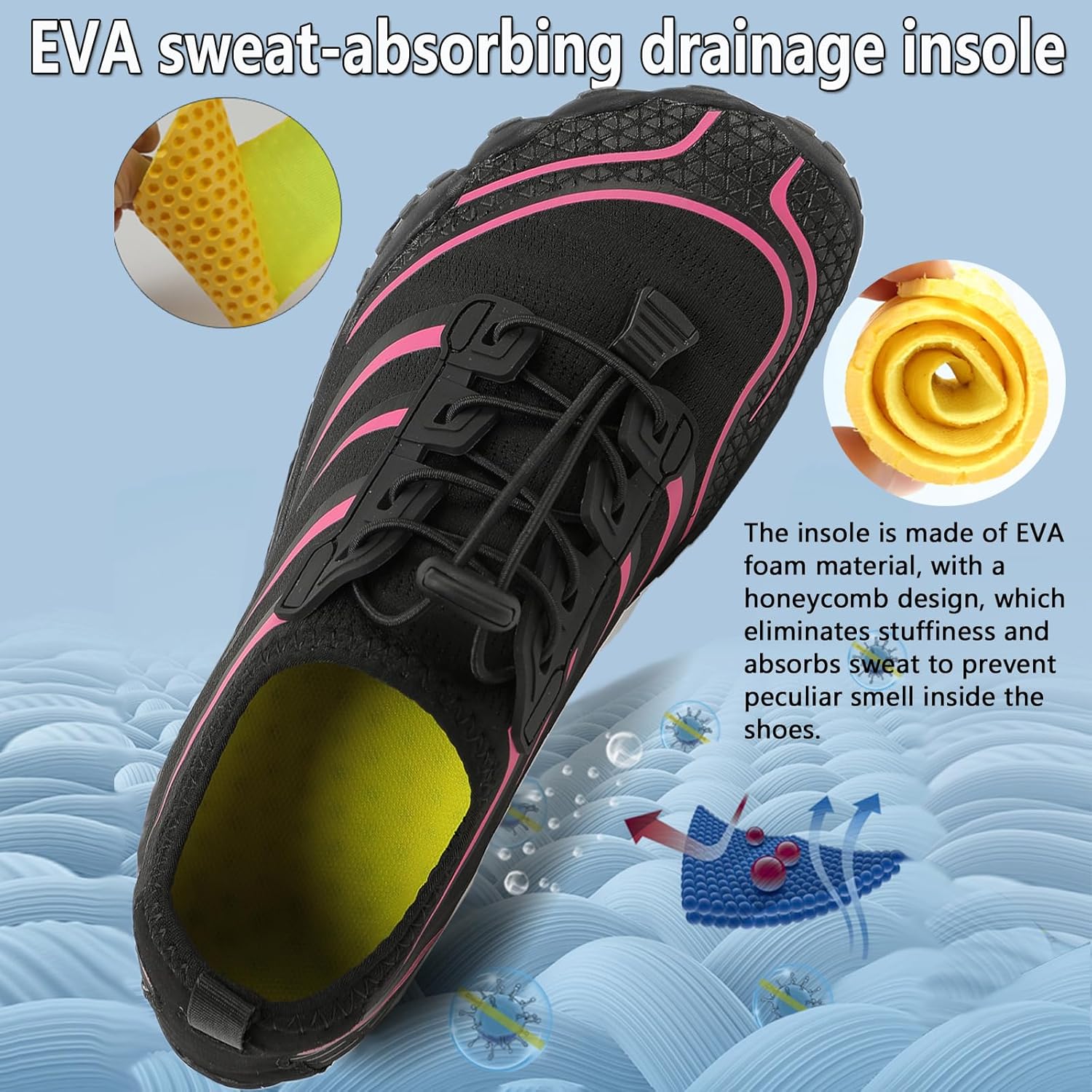 Water Shoes Mens Women Barefoot Shoes Quick Dry Aqua Outdoor Sports for Swim Pool Beach Surf Walk Water Yoga River Lake Hiking Kayaking - Image 6