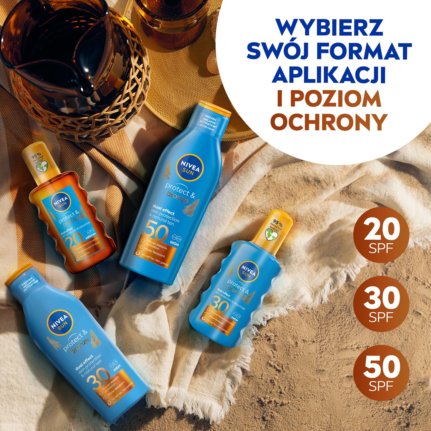 NIVEA SUN Balsam do opalania aktywujący naturalną opaleniznę SPF 30 200 ml