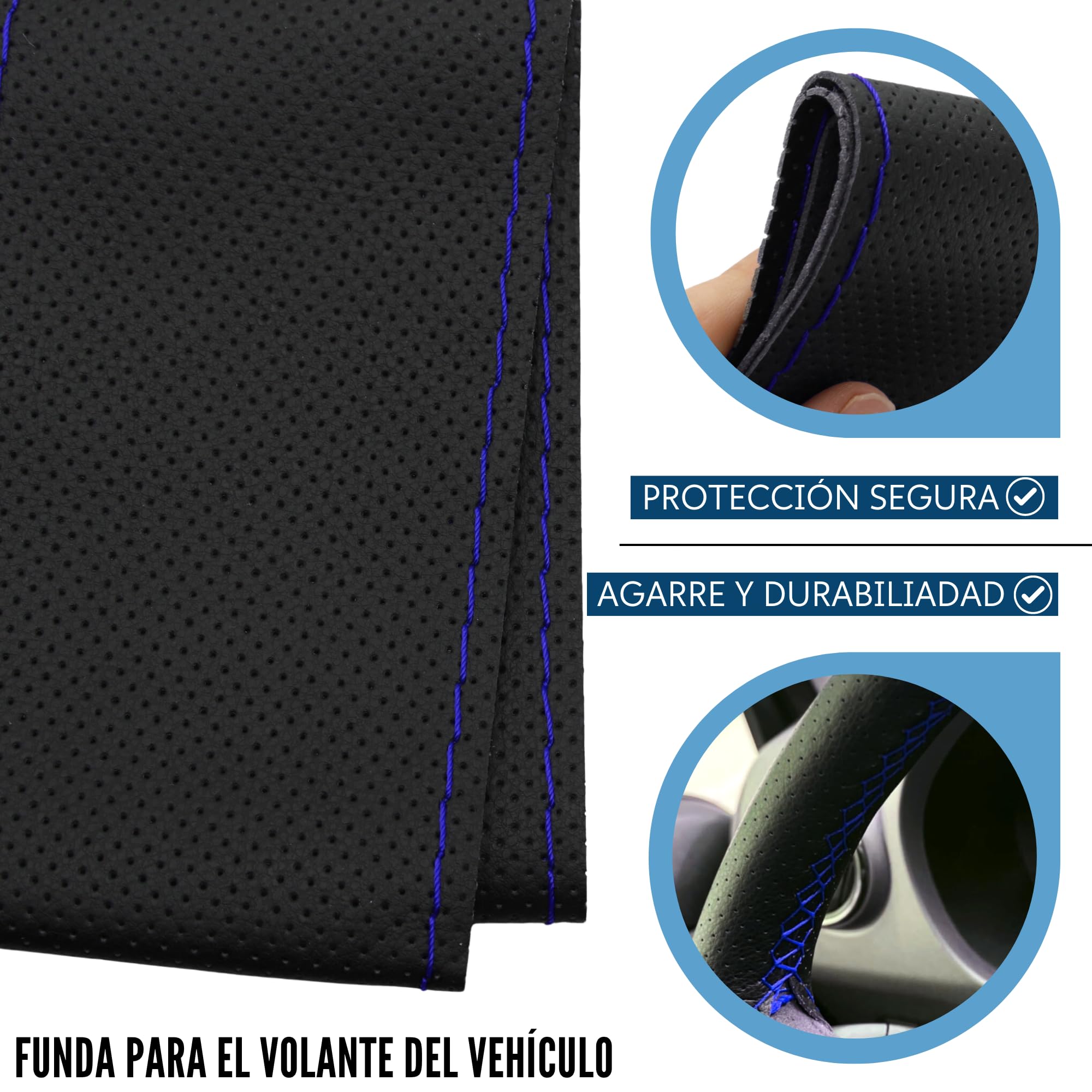 Coprivolante Microfibra Antiscivolo AUTOZOCO Coprivolante Con Aghi E Filo, Copertura Per Volano, Protezione Volante Per Cucire Copertura Volante Auto