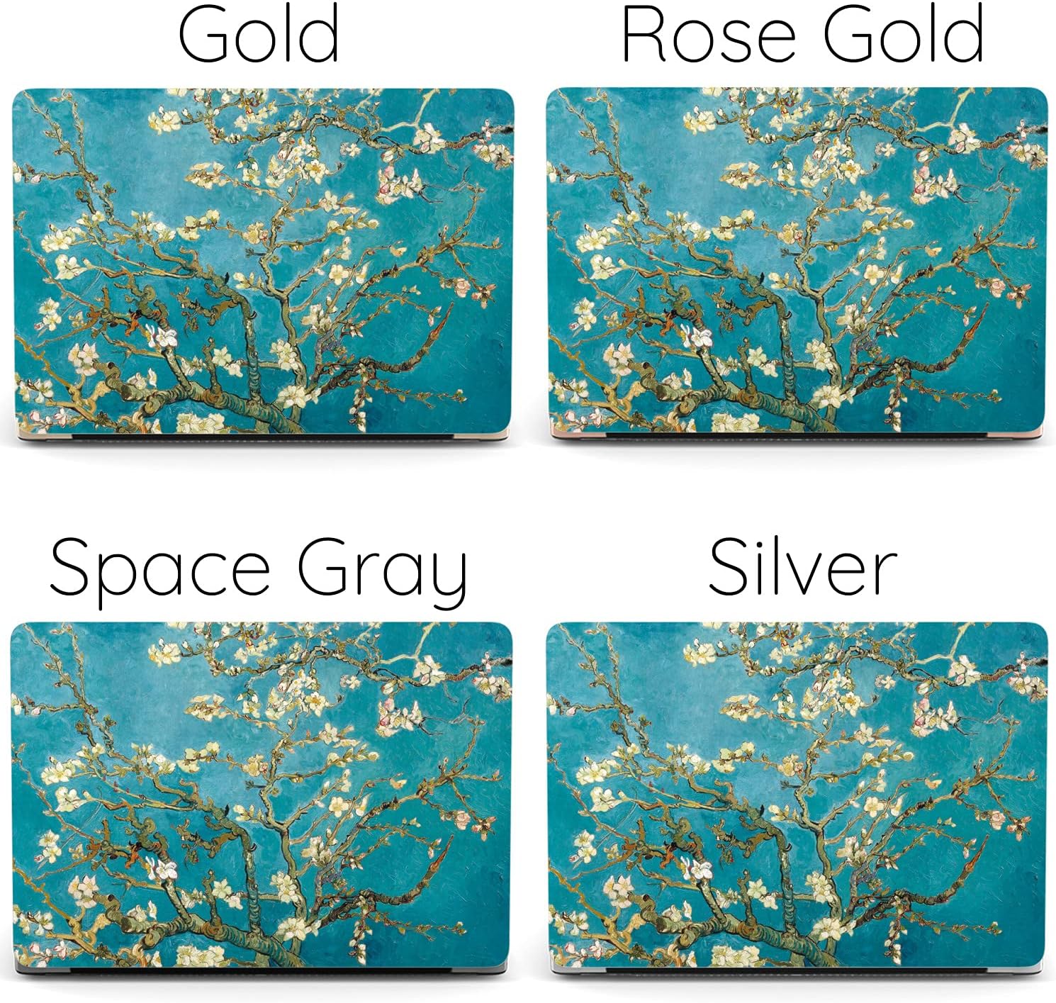 Mertak Hard Case Compatible with MacBook Pro 16 14 Air 15 13 inch M3 M2 M1 Mac 2024 2023 2022 2018 Branch Vincent Van Gogh Almond Tree in Blossom Cover Laptop Print Plastic Women Shell Floral