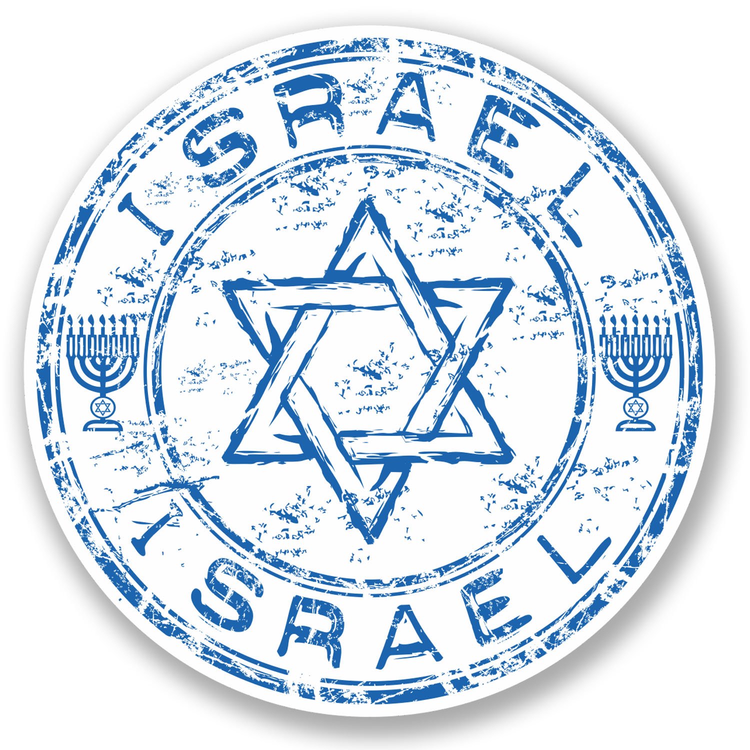 Destinationvinyl Multi 2 X 10Cm Israel Vinyl Sticker Luggage Travel Tag Laptop Flag Map Label Fun #5766 (10Cm X 10Cm)