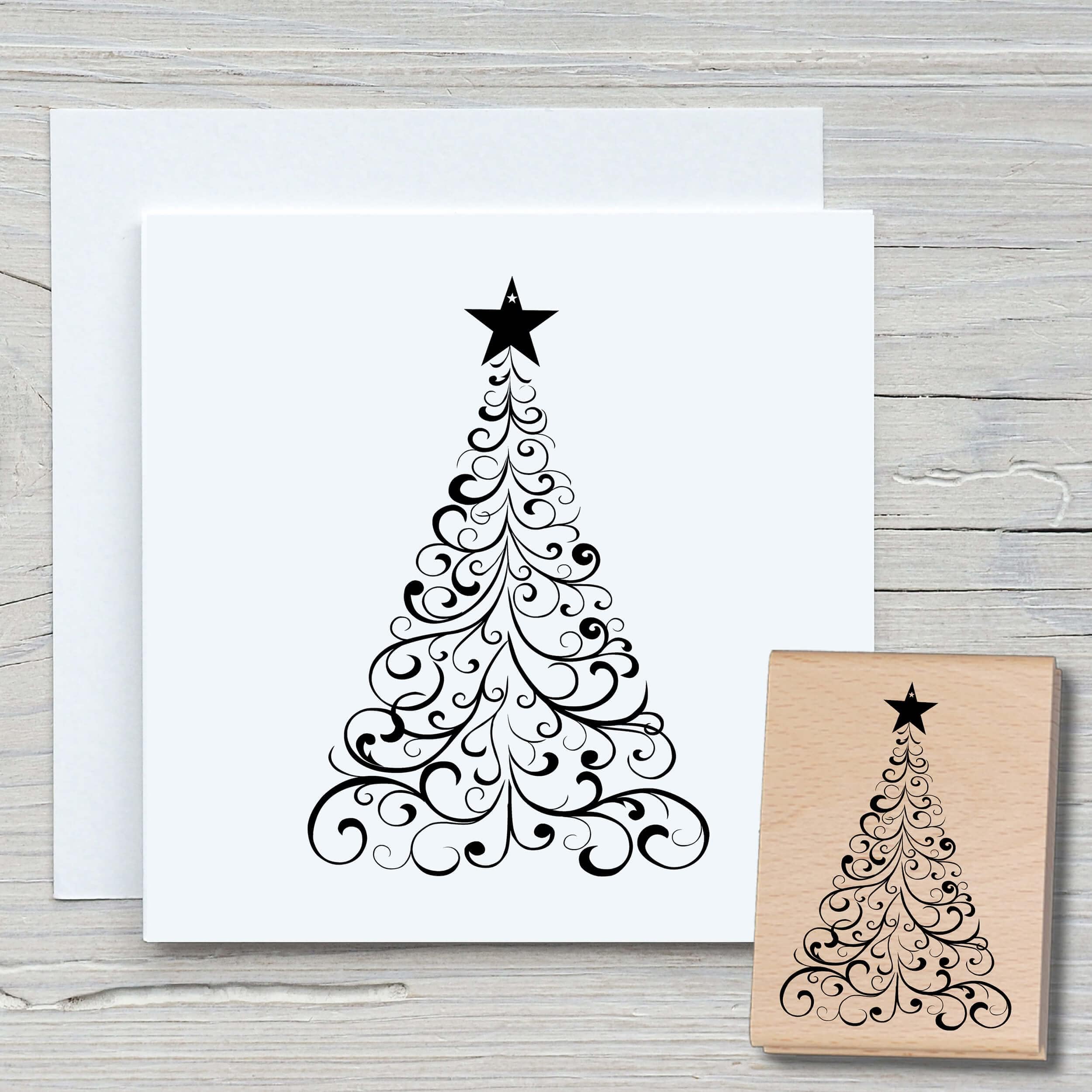 NEWSTAMPS Motivstempel Festlicher Bogen - Holzstempel Für Karten & Basteln