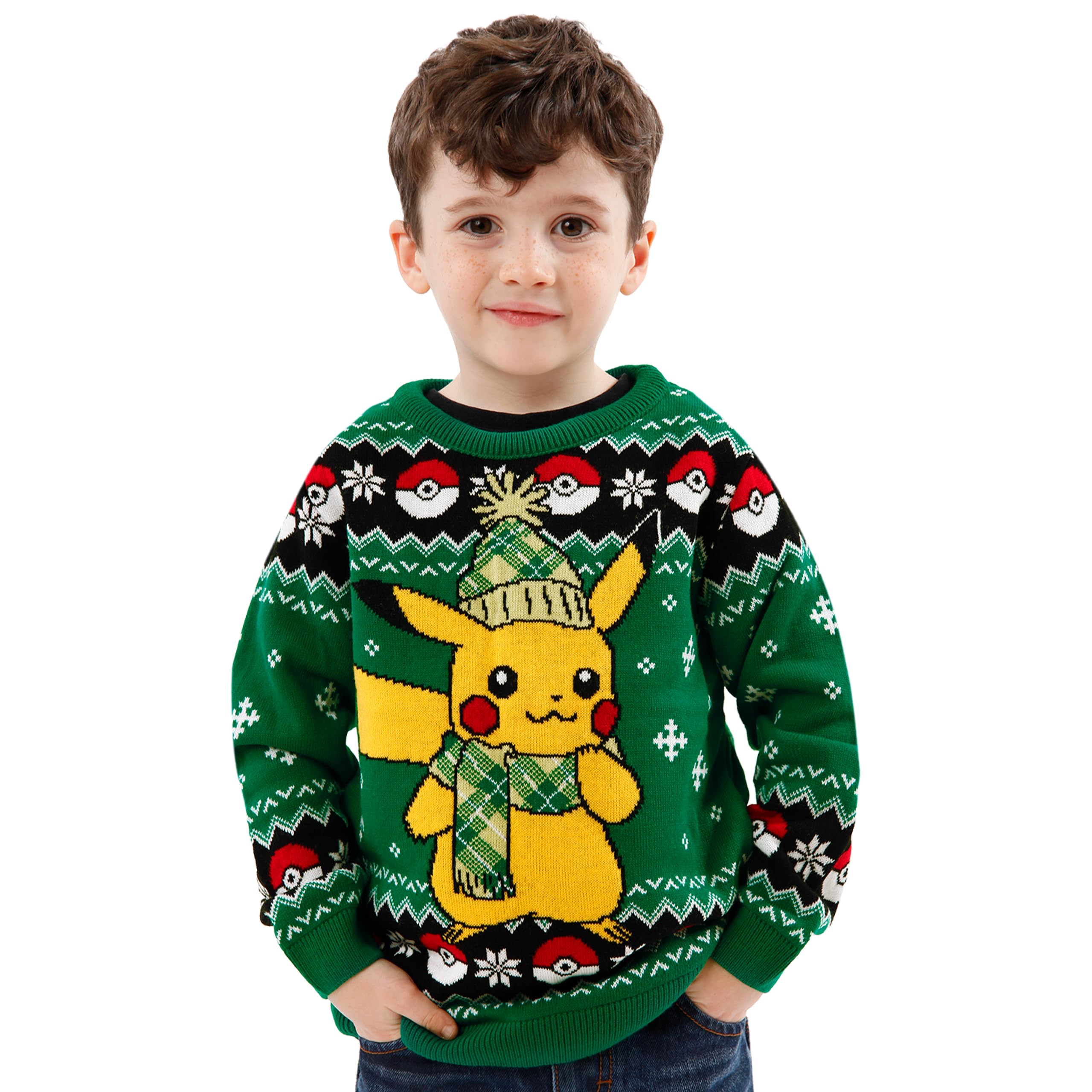 Pokémon Jersey de Navidad de Pikachu para niños