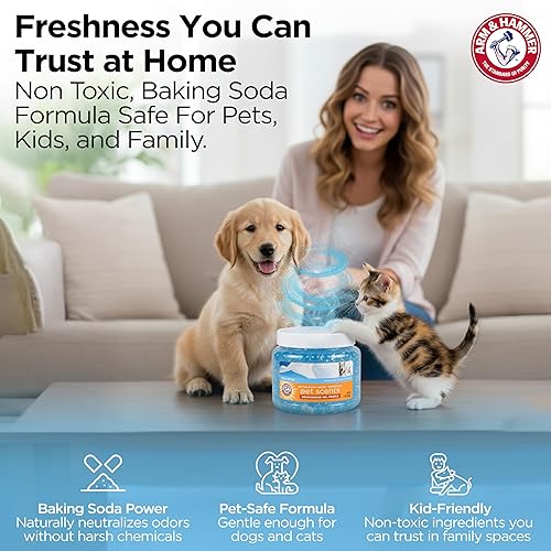 Vista 16 de Arm & Hammer Ambientador de gel – Eliminador de olores de mascotas con bicarbonato de sodio – Perlas de gel absorbentes de olores para gatos