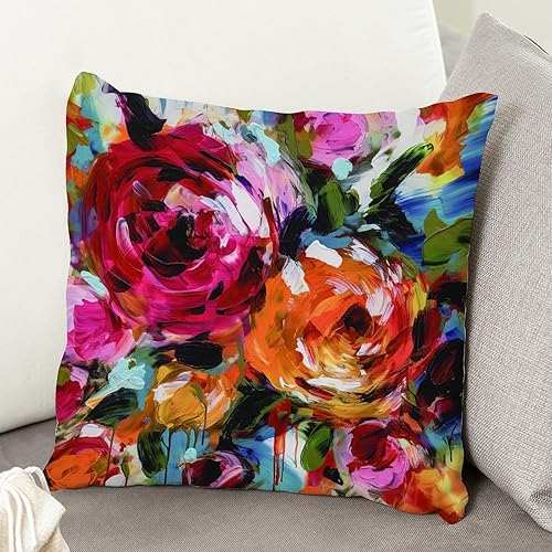 Vista 108 de ArogGeld Chinoiserie - Funda de cojín con estampado de leopardo y guepardo fucsia, con manchas de animales de vaca, color rosa oscuro, decoración