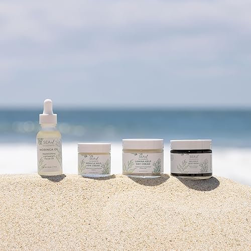 Miniatura 7 de Sea-El Gotas de aceite facial de semillas de Moringa súper hidratantes, brillo rico en antioxidantes, con algas marinas y vitamina E, imprimación