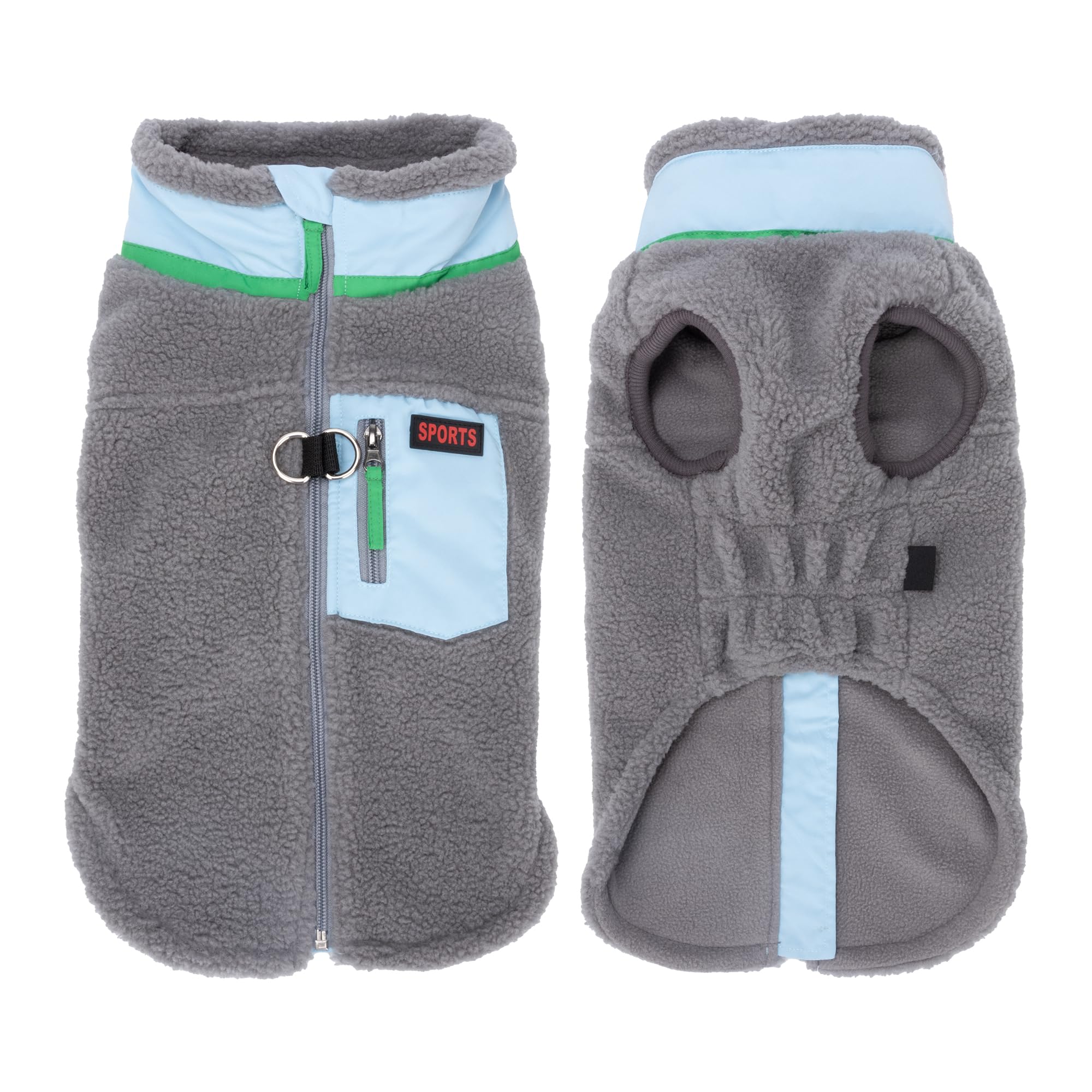 FEimaX Warm Dog Coat Windproof Puppy Winter Jacket with Soft Fleece Lining and D-ring, Doggie Cold Weather Vest Clothes Outfit for Small Medium Dogs