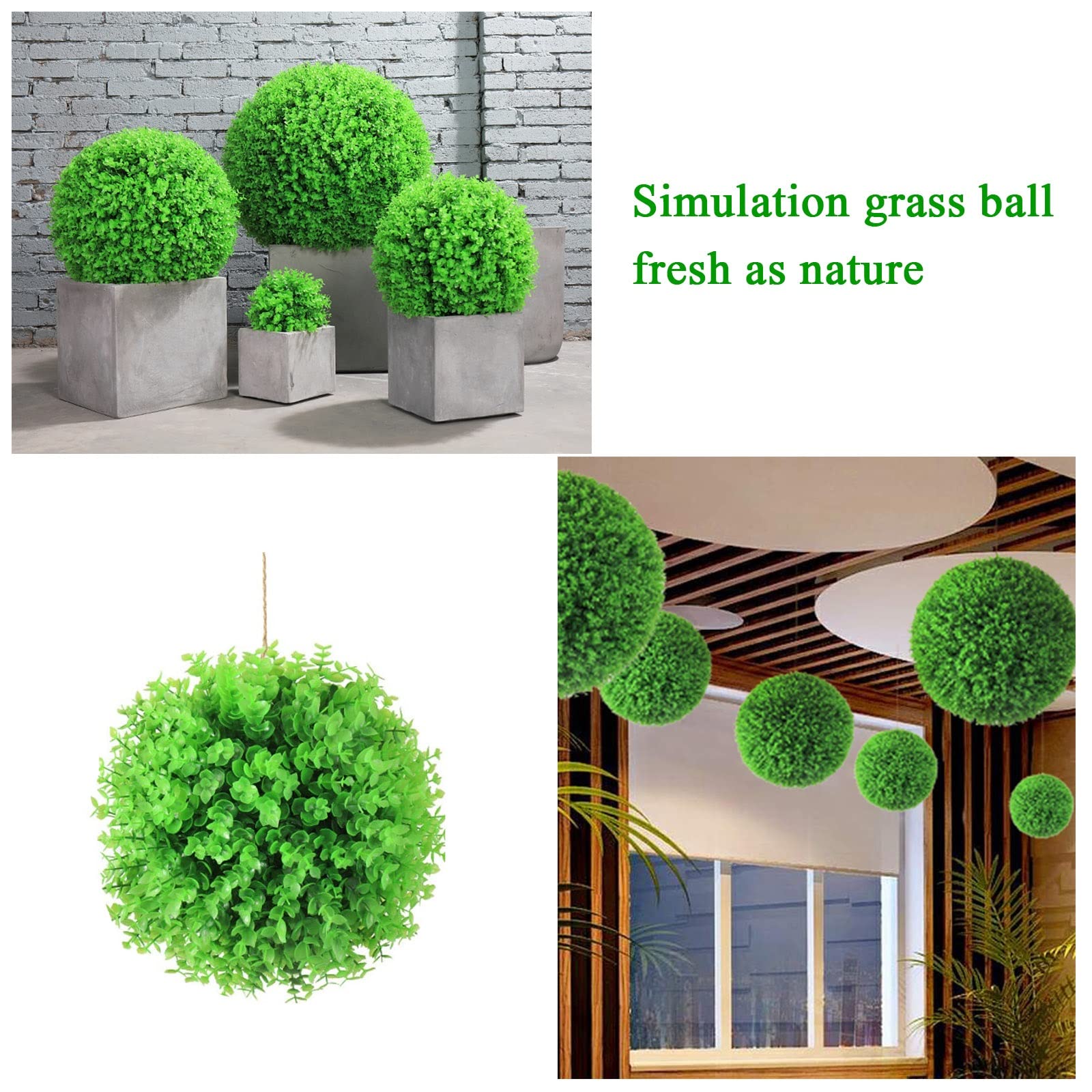 V3VOGUE Bolas De Boj Artificial - Plantas Artificiales,Artesanía Ligera,Aspecto Realista,Bolas Artificiales De Boj,para Casas Particulares, Escuelas, Comunidades Bola Artificial 1 Pieza