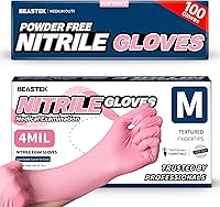 Vista 1 de Beastek Nitrile Disposable Exam Gloves, 4Mil 100 Ct Powder-Free Latex-Free Food-Safe for Cooking Medical Esthetician, Orchid
