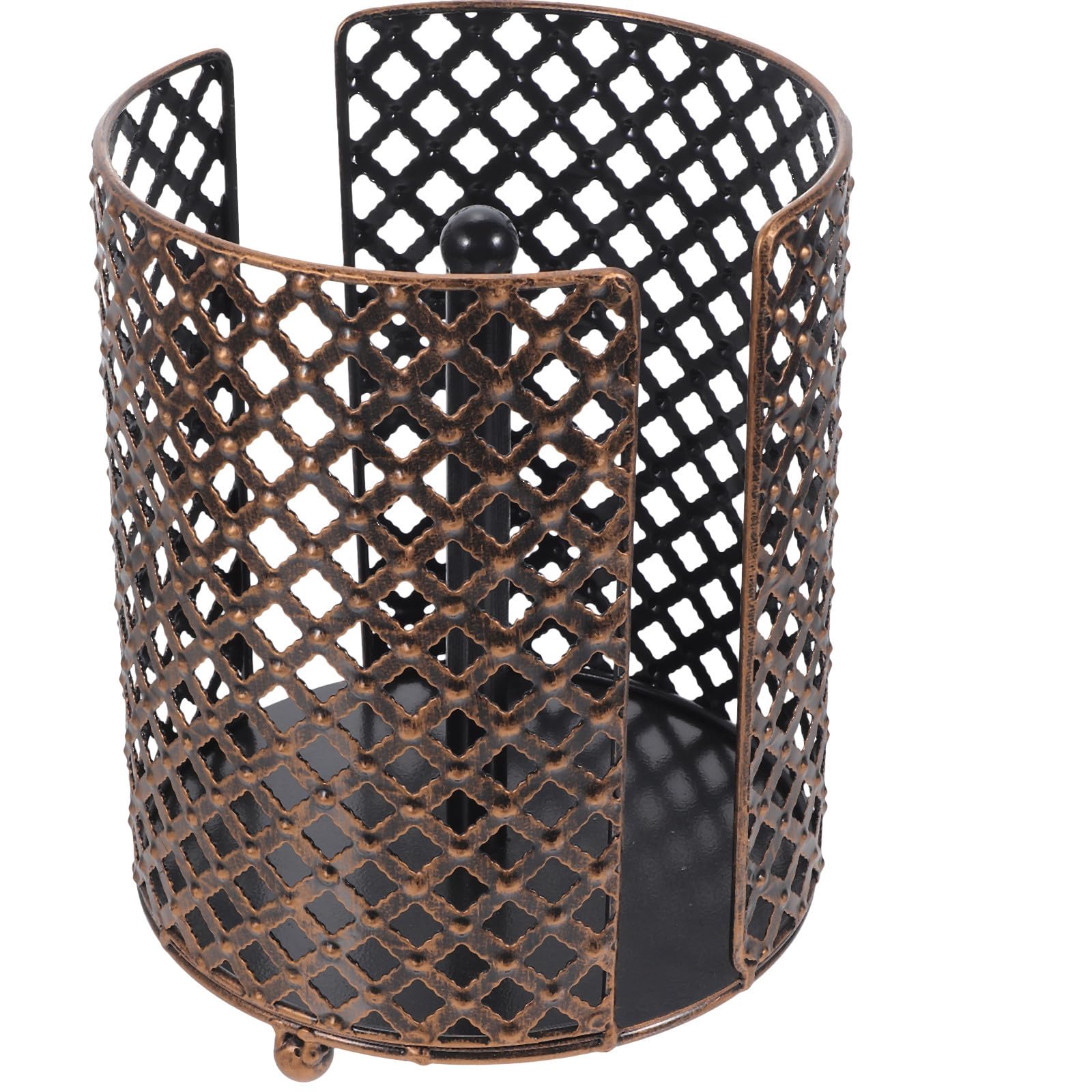 Portarrollos de Papel higiénico de pie de Hierro Redondo, Soporte práctico y Estable para Mesa de Comedor, Cocina y baño