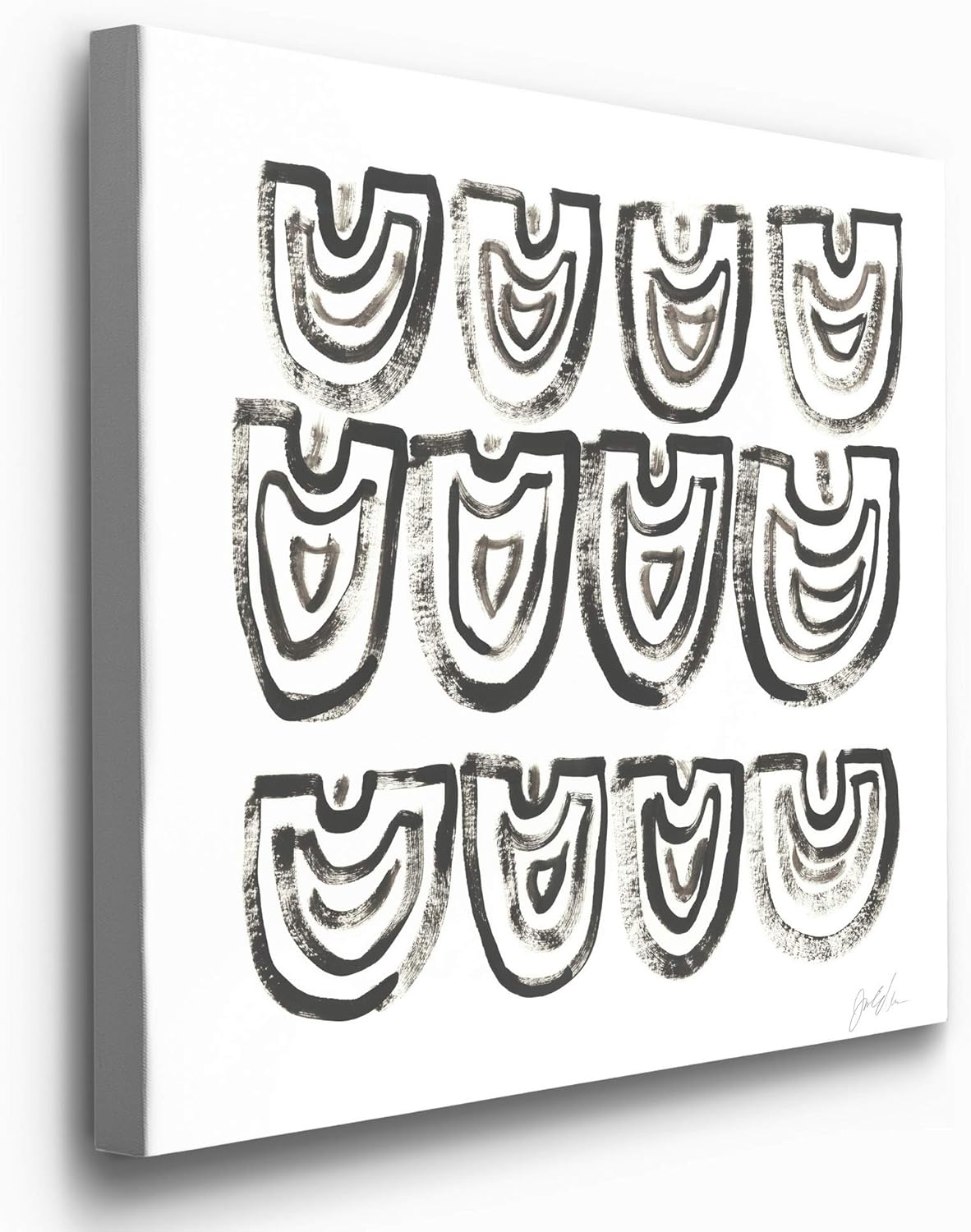 Renditions Gallery Abstract Wall Art, Wall Décor Canvas, Animals, Flowers, Coastal, Geometric, and Vibrant Colors, Ready to Hang - Chevron Power II 16X16