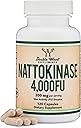 Nattokinase Supplement 4,000 FU Servings, 120 Capsules (Derived from Japanese Natto) Systemic Enzymes for Cardiovascular and Circulatory Support by Double Wood