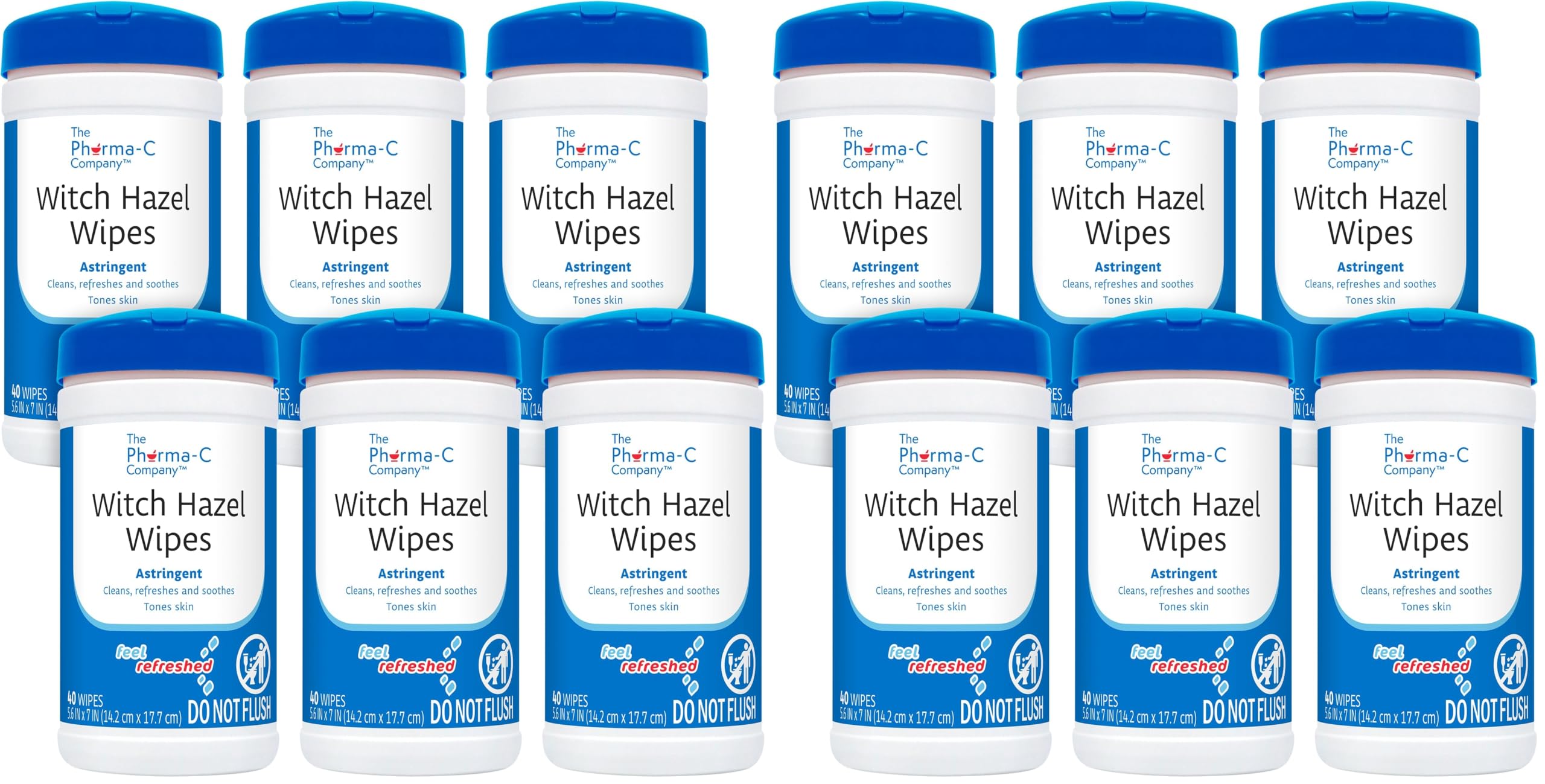 Witch Hazel Wipes for Face, Daily Toner and Astringent Cleansing Cloths