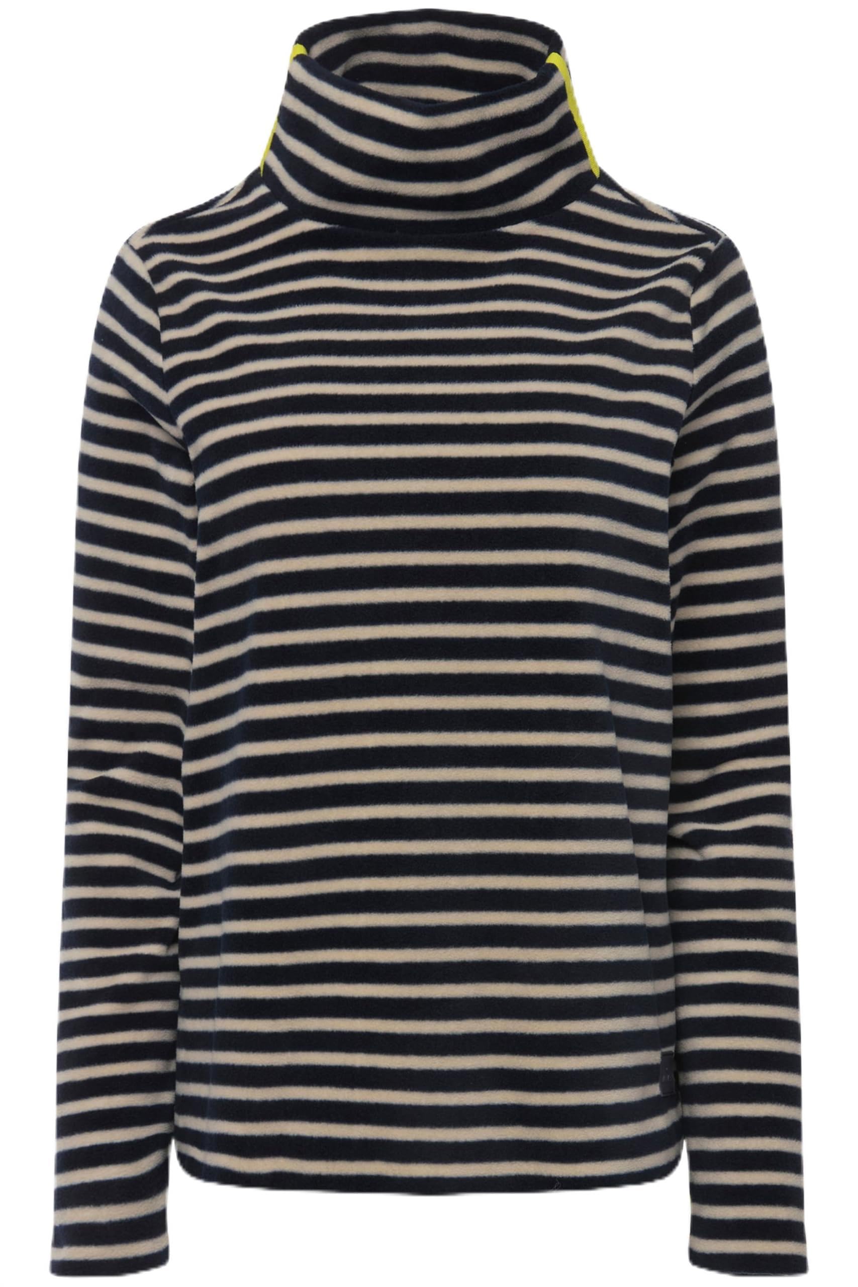 Laurasøn Pullover, geringelter Fleece, Stehkragen, Langarm, Oeko-TEX 824546