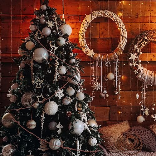 Miniatura 6 de Guirnalda de alambre de púas oxidadas falsas de 30 pies, 4 unidades, decoración occidental, alambre de púas falso, corona de púas oxidada, guirnalda