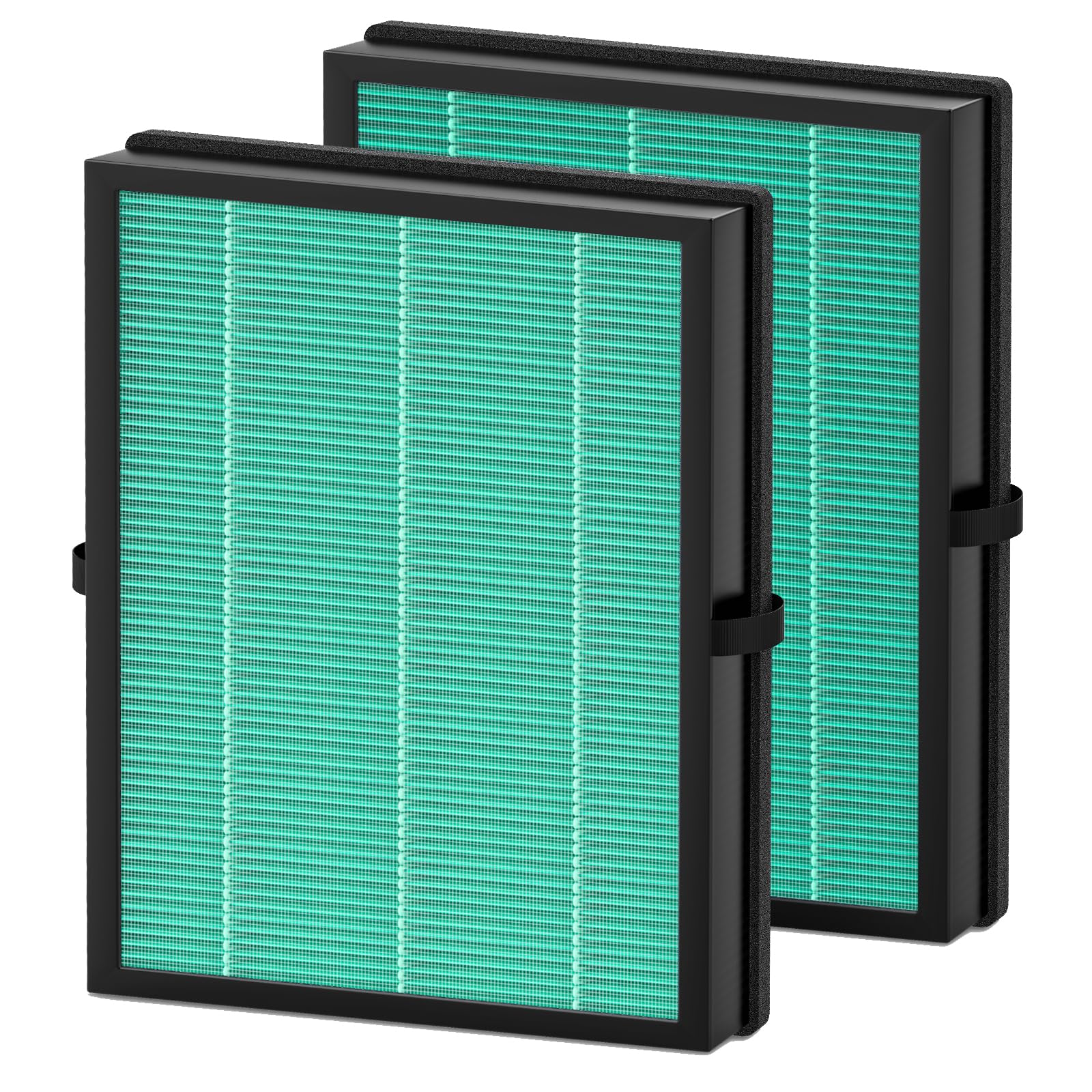 MK04 MG04JH Replacement Fil-ters - Compatible with AROV MK04 MG04JH Air Purifier H13 True HEPA Green Filter For Pet, Pet Dander/Hair/Odor Part No. MK04LX MK-04, 2 Pack