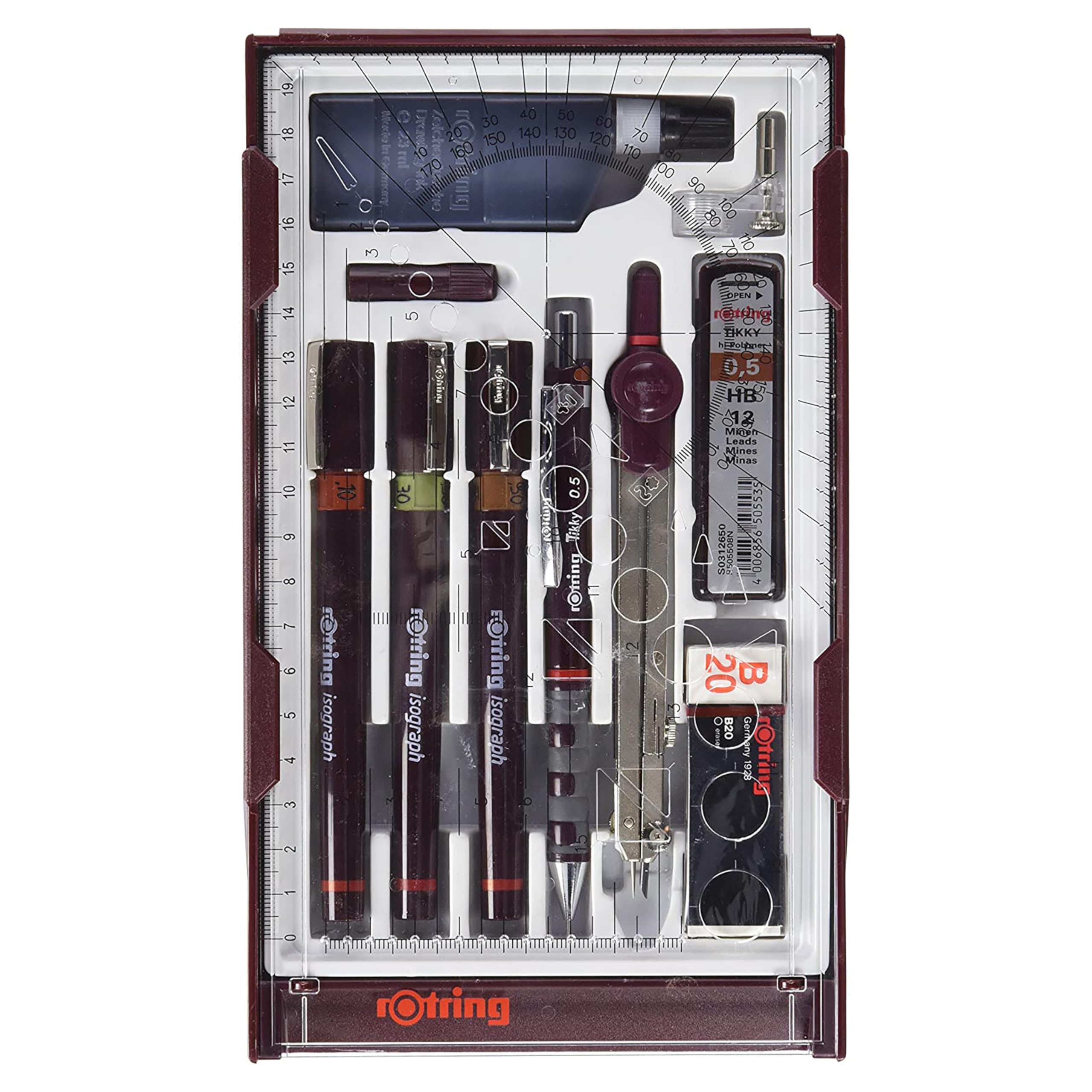 Set Penne Tecniche ROtring Isograph - 10 Pezzi Con Fineliner, Portamine E Accessori - Foto 8