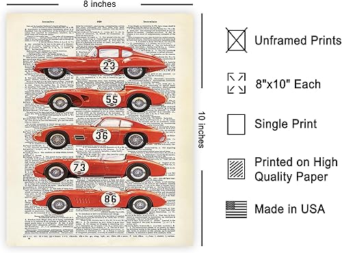 Miniatura 2 de Poster Master Impresión de carreras  Póster retro de autos italianos  Arte de diccionario  Regalo para él, hombres, entusiastas de los coches  Arte