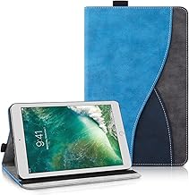 iPad mini5/mini4 ケース カバー 第五世代/第四世代 適用 iPad mini 第5/4世代 (2019/2015年) ケース PU合成レザー iPad Mini 5/4/3/2/1 保護ケース Apple Pencil 収納可能 スタンド機能 カード収納 全面保護 適用端末：7.9” iPad Mini 5 （2019）/ Mini 4, Mini 1 2 3(ブルー)